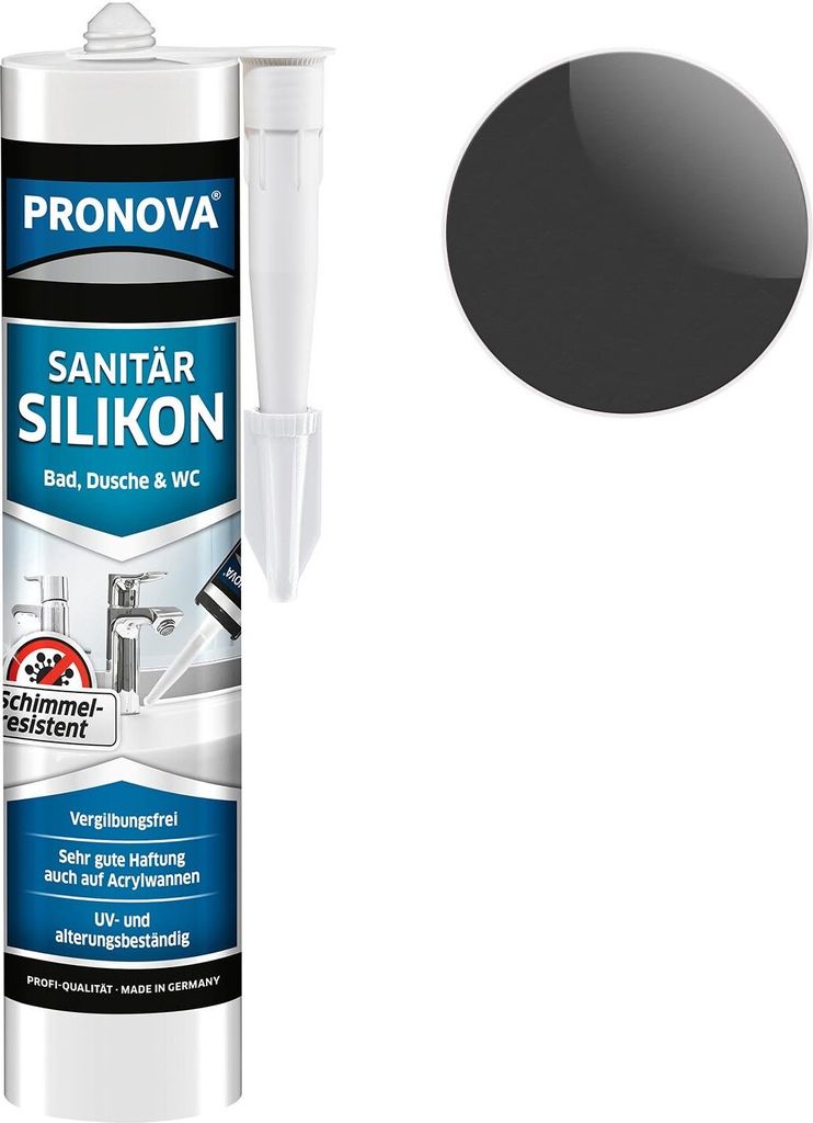 Sanitär-Silikon 300ml Kartusche - Antharzit - dauerhaft Produktbild 