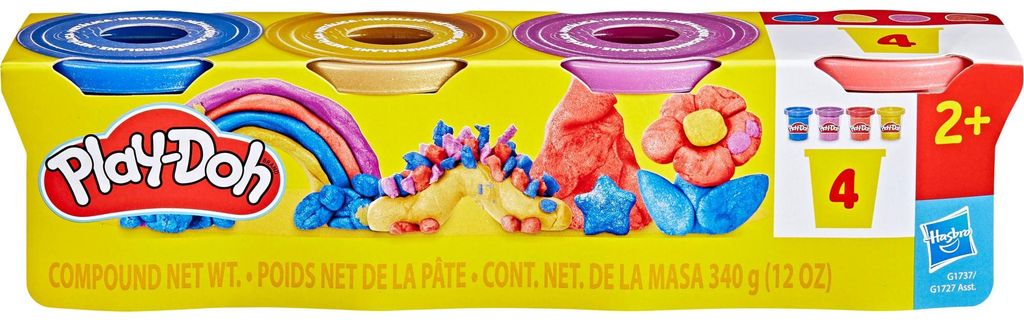 Play-Doh 4er-Pack Schimmerglanzknete, 2 Jahr(e) Produktbild 