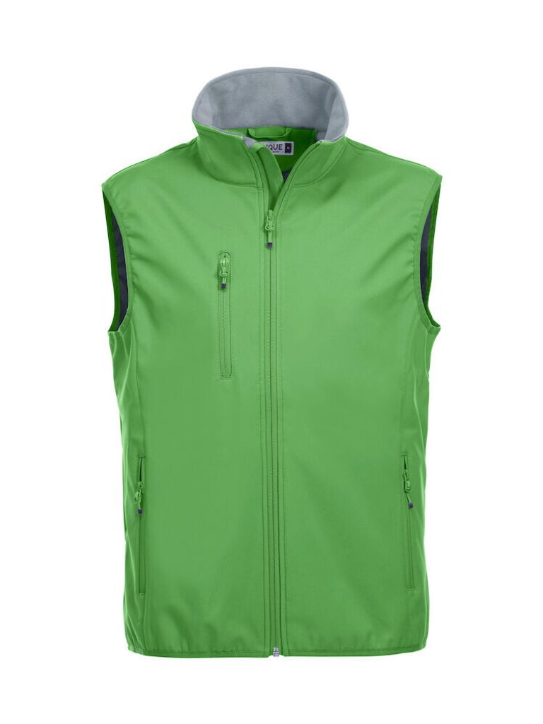 Basic Softshell Weste aus Polyester-Elasthan mit 3 Außen- und 2 Innentaschen