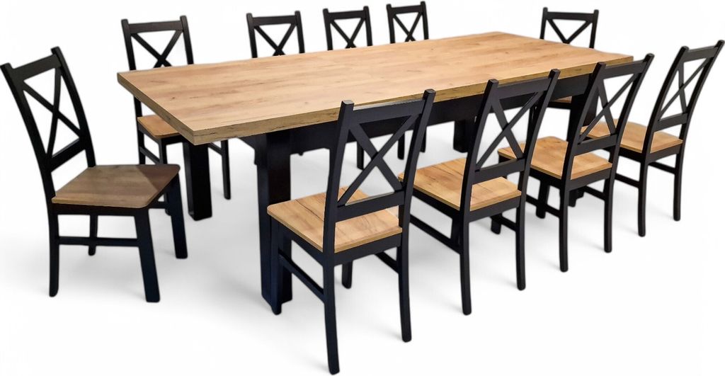 Esszimmer Essgruppe: 10 Stühle Sofia mit ausziehbarem Produktbild 