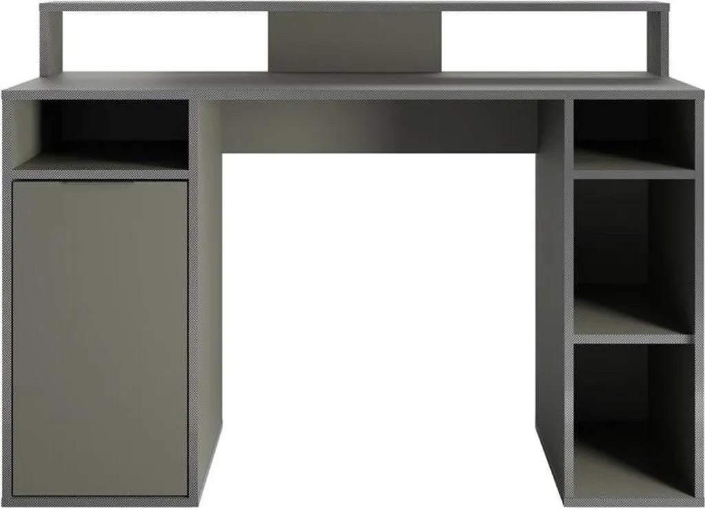 Bureau CURUMANI graphite : solution compacte pour petit espace bureau - 4