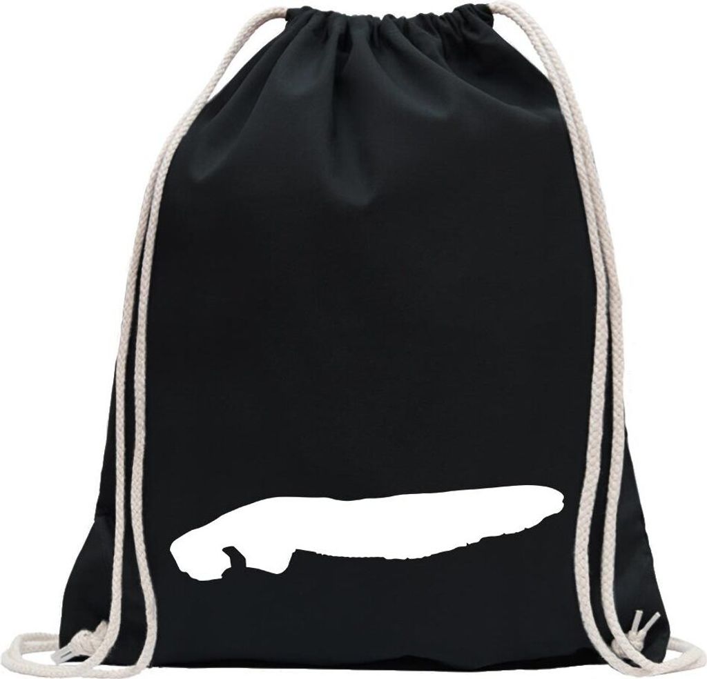 Kiwistar - Turnbeutel - schwarz - Norderney - Deutschland - Insel - Fun Rucksack Sport Beutel Gymsack Baumwolle mit Ziehgurt