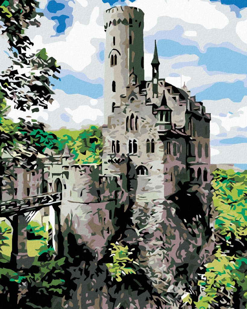 Zuty - Malen nach Zahlen - RITTERBURG, 40x50 cm, ohne Keilrahmen