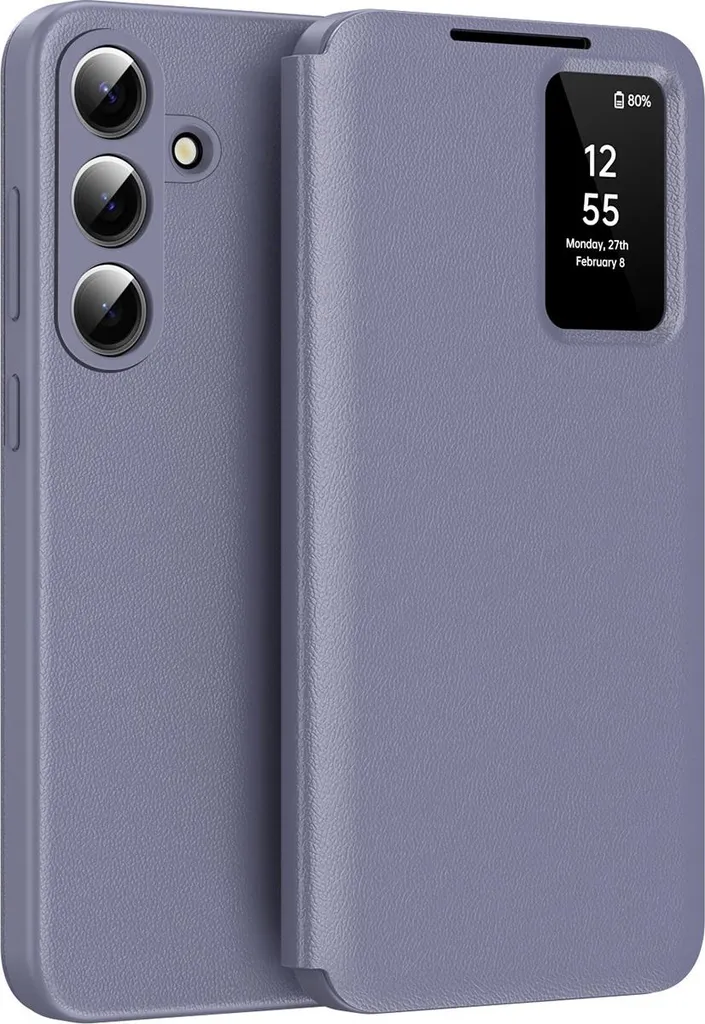 Cover a Libro Samsung S26+ Viola Smart View: Eleganza Professionale - 1