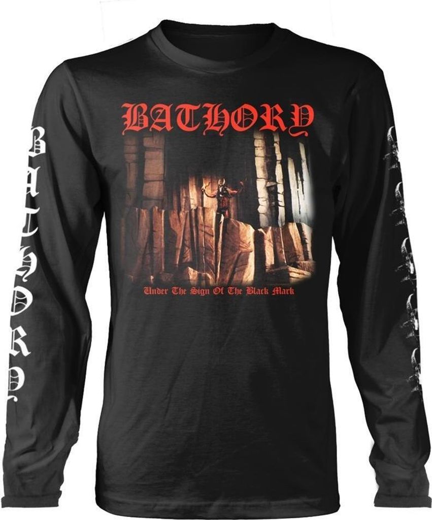 Bathory - "Under The Sign" T-Shirt für Herren/Damen Uni Langärmlig PH260 (M) (Schwarz)