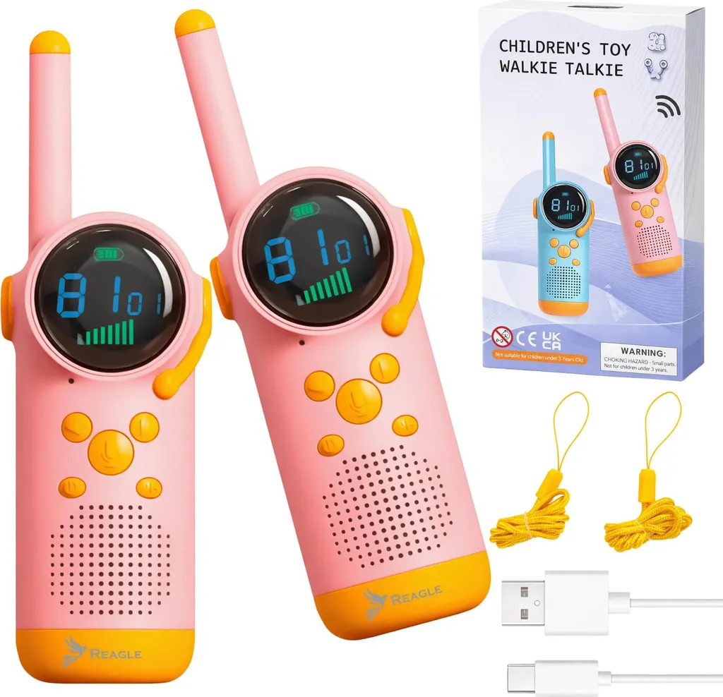 Talkie-walkie 8 canaux VOX REAGLE avec écran LCD et lampe pour camping