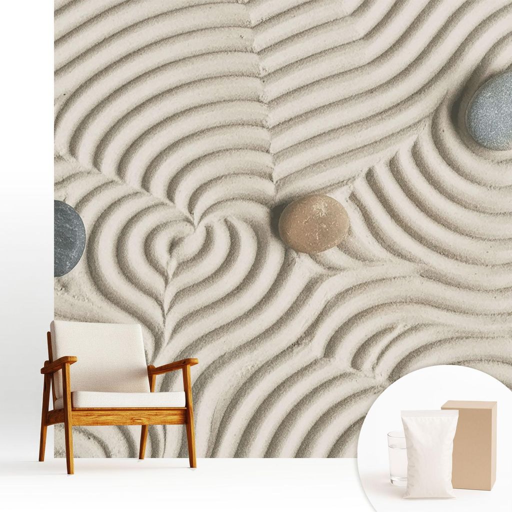Fototapete - 250x250 cm - Tapete - Wandtapete - Wandbilder - Dekofolie - Tapete Folie - Wand - Dekoration - Wohnzimmer - Harmonische Wellen