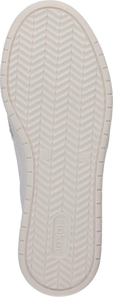 Rieker Herren Sneaker Leder Court Schnürschuh MemoCup B7806, Größe:43 EU, Farbe:Weiß
