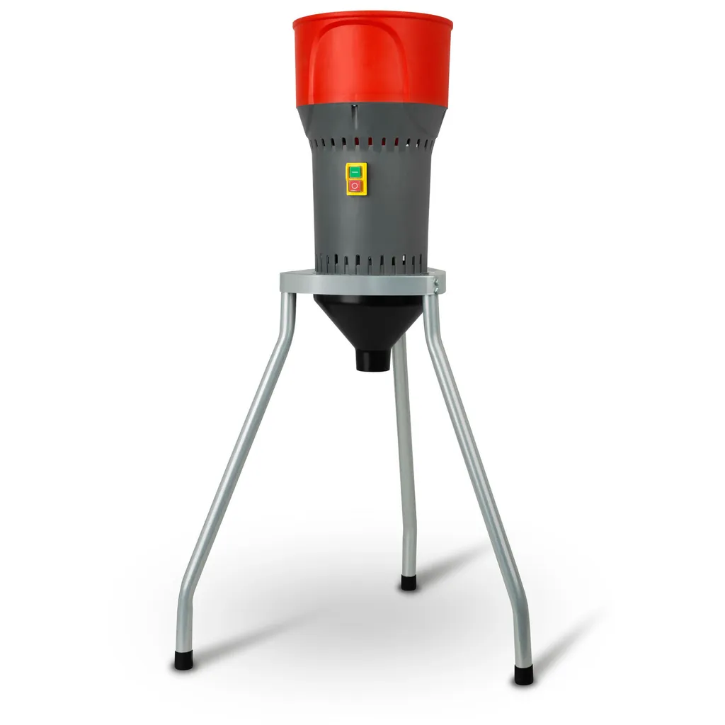 Mulino elettrico per cereali EBERTH con supporto, motore elettrico da 1000 watt, tramoggia da 6 litri, 300 kg/h, macina con lama in acciaio inox, cinque setacci inclusi.