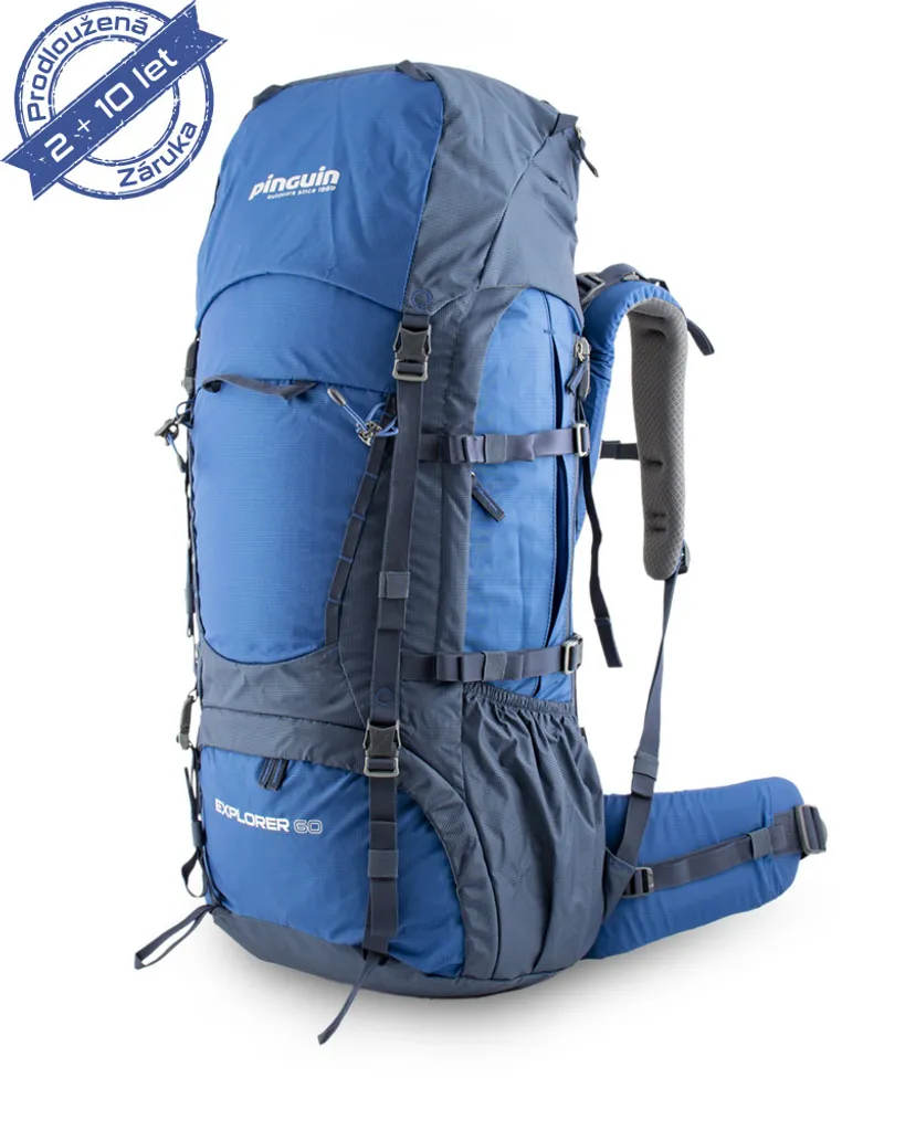 Penguin Explorer 60 Bleu : Sac à dos Technique avec Dos Ventilé Ergonomique - 18
