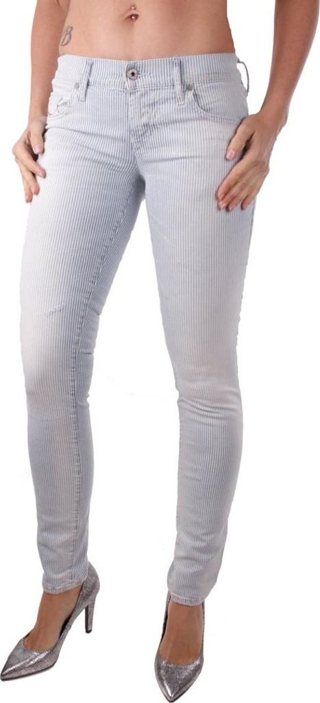 Diesel Grupee 0664H Damen Jeans Hose Slim Skinny