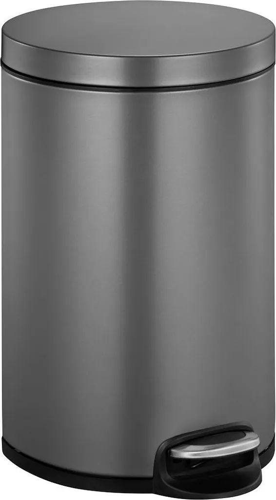 Poubelle Silencieuse EKO 12L Anti-Traces en Acier Platine Durable