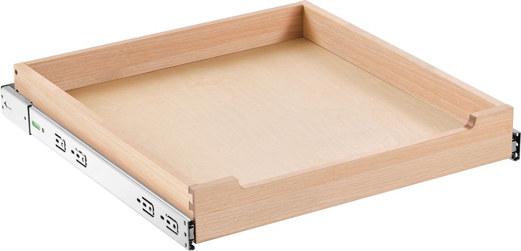 SucceBuy 20" B x 21" T Ausziehbarer Schrank-Organizer, sanft schließende Holz-Schiebeschublade, strapazierfähig für Küche, Speisekammer, Badezi...
