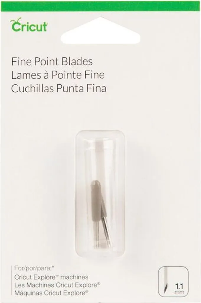 2 lames de rechange pointe fine Cricut pour vinyle et papier cartonné