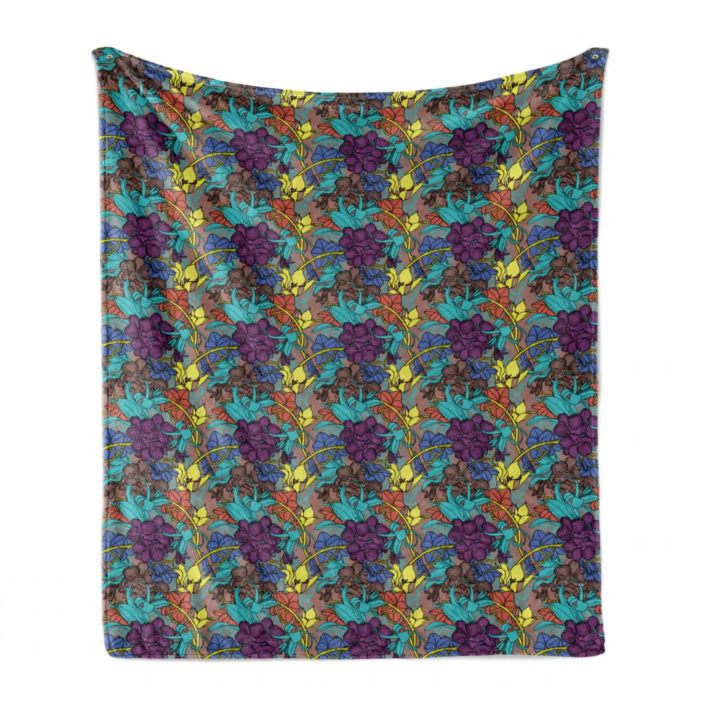 ABAKUHAUS Plaid Orchidea: Coperta in Pile per Famiglia 125x175 cm