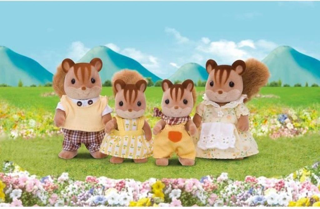 Red Squirrel Family - SYLVANIAN FAMILIES - Miniature Figure Productafbeelding 