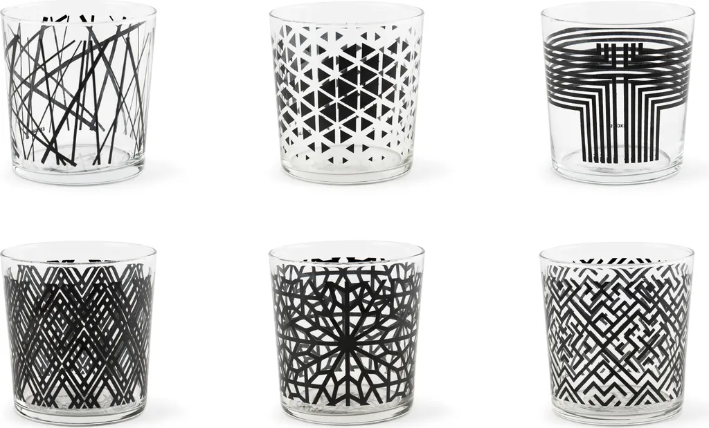 Excelsa set di 6 bicchieri da acqua Emily glass 35 cl nero