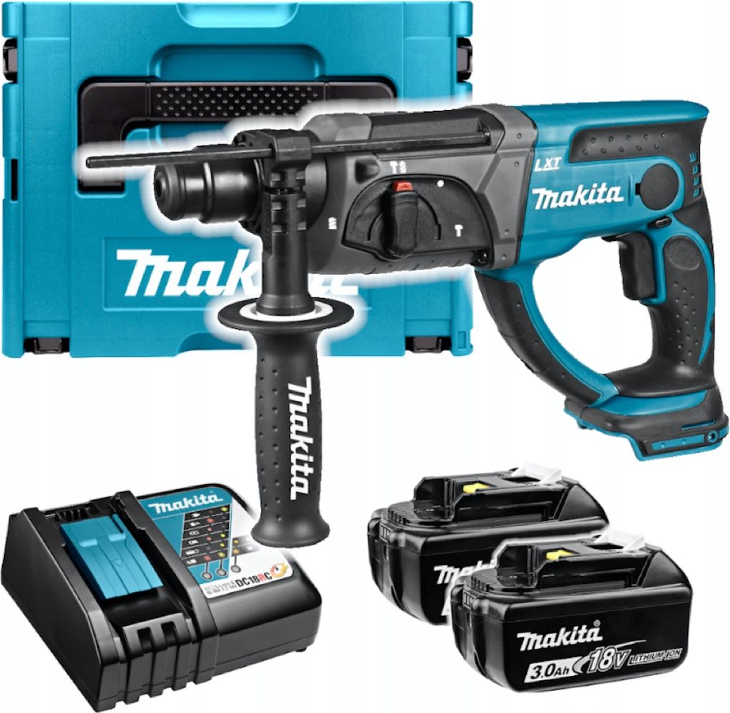 Akku Bohrhammer Makita 18V DHR202RFJ (2x3 Makpac) Produktbild 
