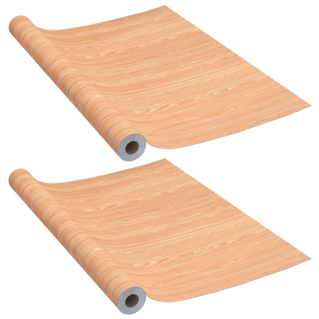 vidaXL Selbstklebende Türfolien 2 Stk. Ahorn 210x90 cm PVC Produktbild 