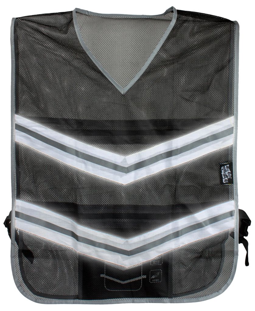 SafetyMaker Laufweste mit reflektierenden Streifen schwarz, 44515