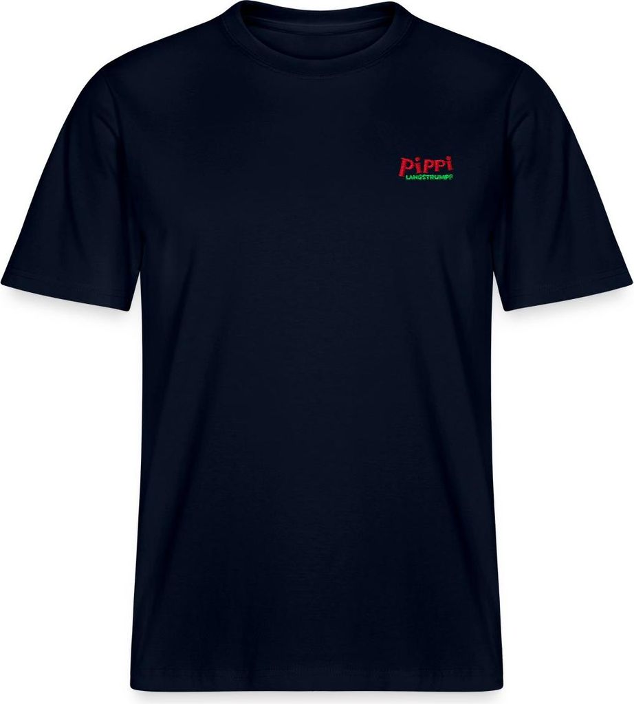 Spreadshirt Pippi Langstrumpf Logo Stick Relaxed Fit Uni T-Shirt, XXL, Navy