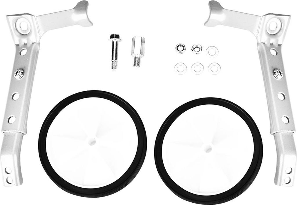 Fahrradtrainingsräder variabler Geschwindigkeit für Kinderräder 16 "bis 22" (Silber)