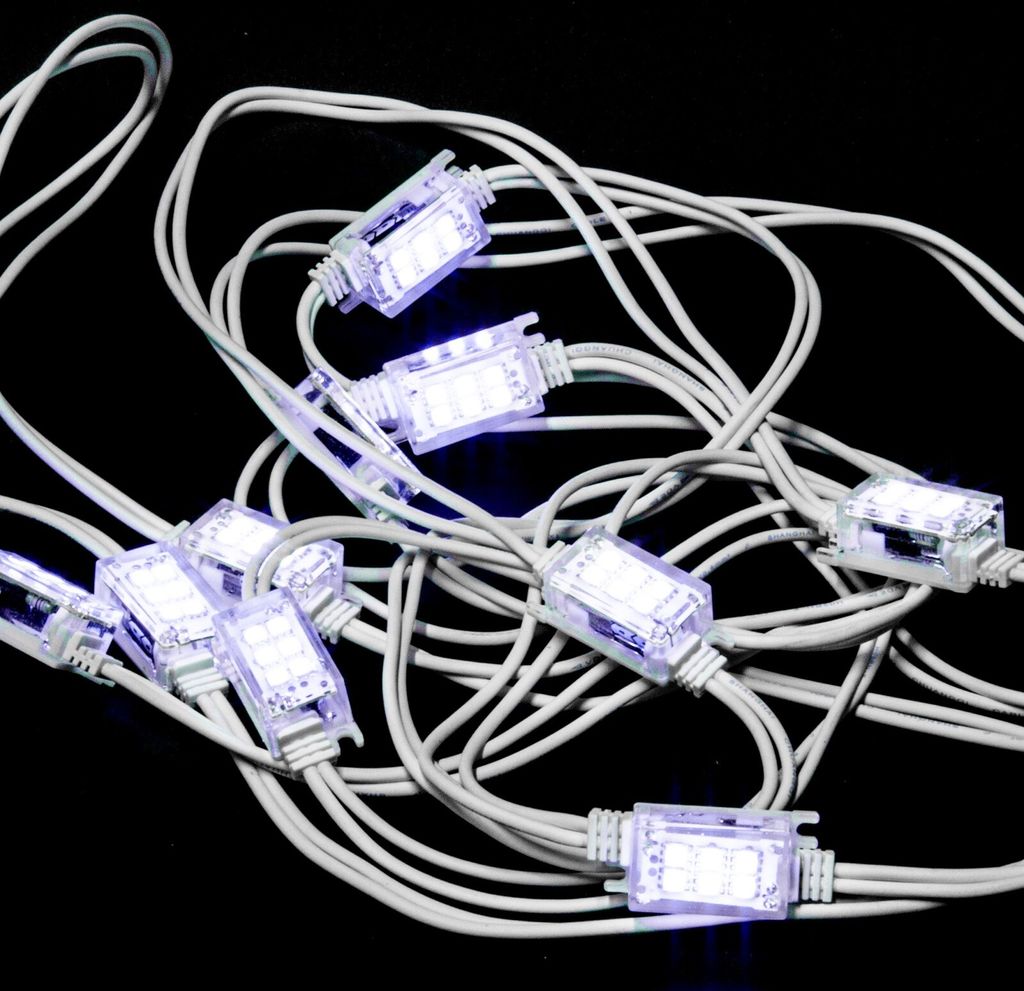 Strobe Light Lichterkette Flash Blitz Stroboskop Kette erweiterbar 5m, 10 Flash LED`s ️nur 5 Watt️