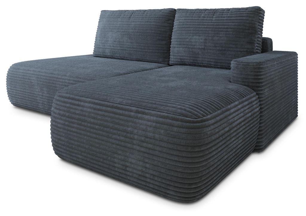 Masseno Ecksofa AVINI T R-S mit Schlaffunktion L-Form, Sofa mit Bettkasten, Wohnzimmersofa, Couch, Soffa, Bettsofa, Couchgarnitur- Grau, TILIA 85