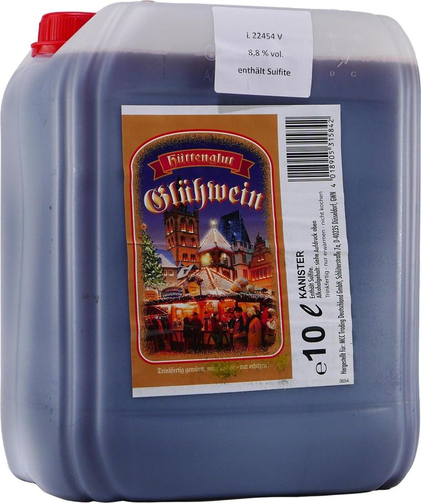 Hüttenglut Glühwein 10L Kanister Produktbild 
