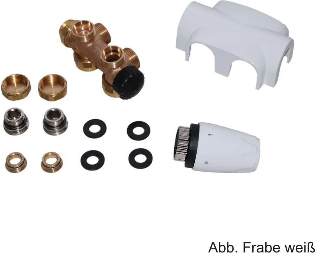 Set de raccordement de radiateur bitube Multilux 4 Heimeier blanc