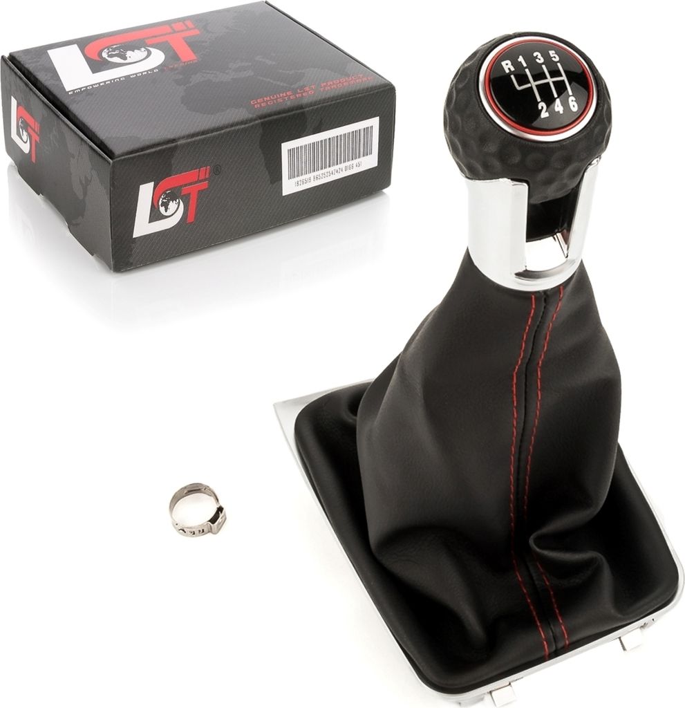 Schaltknauf Griff Golfball 6-Gang rot 5G1711113DCBR für VW Produktbild 
