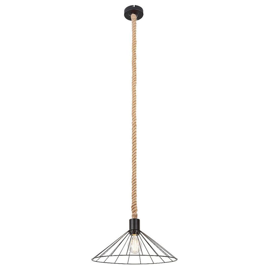 Rabalux 5271 Pendelleuchte 1 Spot Daryl, E27, schwarz, rund, Industriell, ø350mm