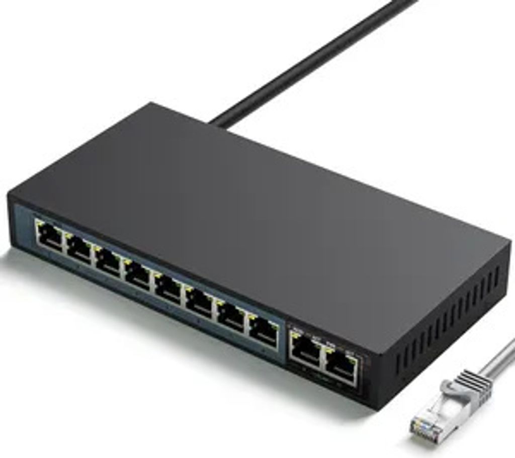 Extralink Ceres 8 Ports Switch PoE PoE+ 100 Mbps 2 RJ45 Ports