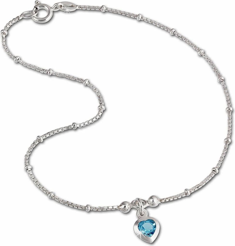 SilberDream Chaîne de cheville pour femme 23cm 925 argent Image du produit 