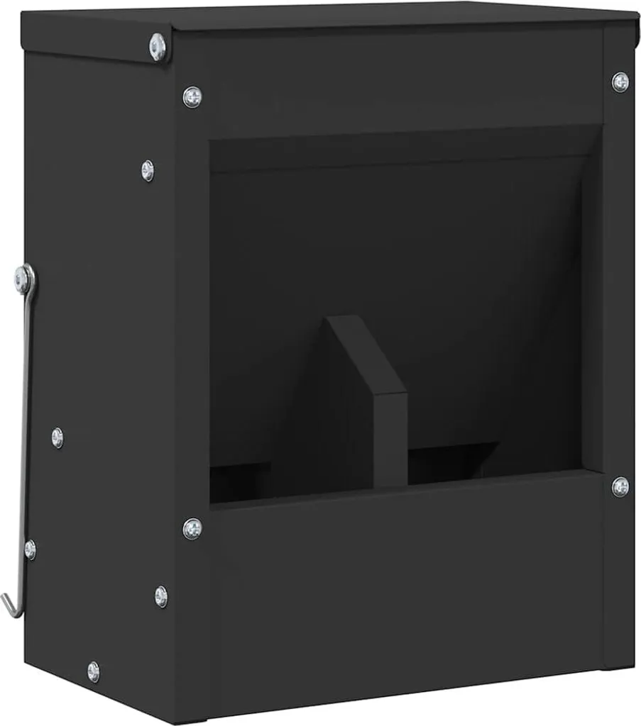 Mangiatoia Conigli Professionale 20cm Acciaio Nero Anti-Spreco