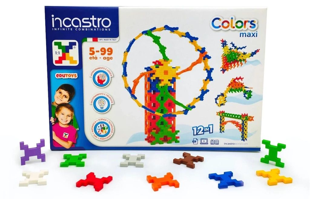 Constructieblokken Incastro Colors Maxi, 100 stuks - Productafbeelding 