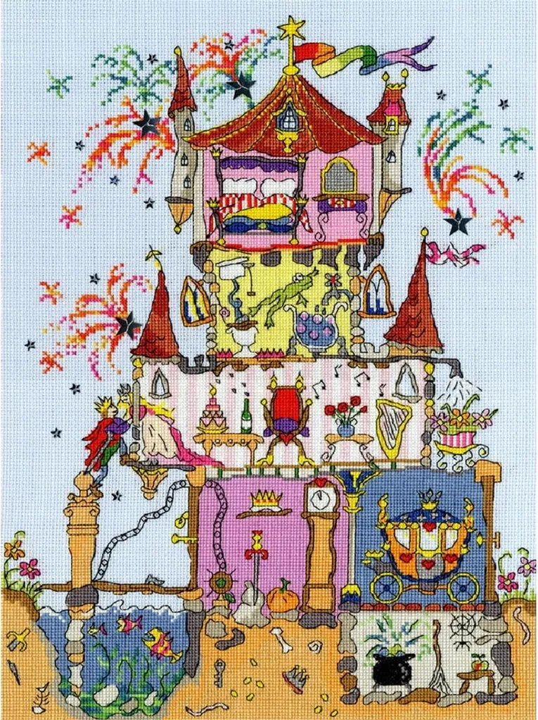 Set punto croce Bothy Threads "Princess Palace", 26x35cm, xct2, schema di conteggio