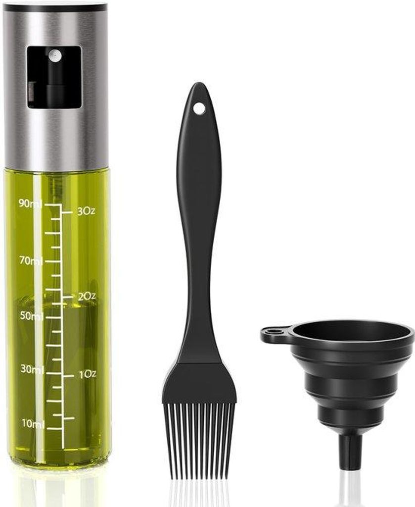 Ölvernebler 100ml, BPA-freies Glas, grün, für Airfryer, Küche, Grillen