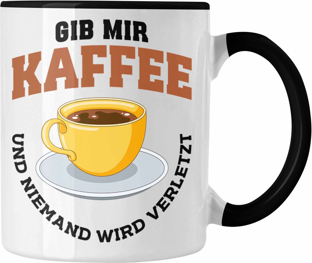 Trendation - Kaffeetrinker Geschenk Kaffee Grafik Spruch Geschenkidee Kollegin Kollege Arbeit (Schwarz)