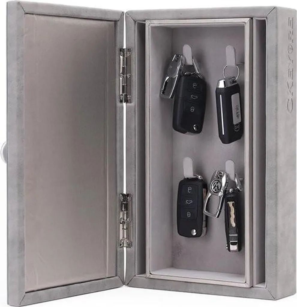 Organiseur de clés avec protection RFID gris : étui compact sécurisé
