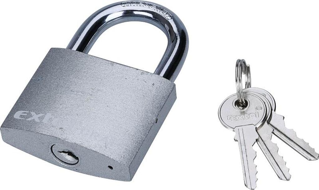 Zámek visací litinový barevný, 63mm, 3 klíče