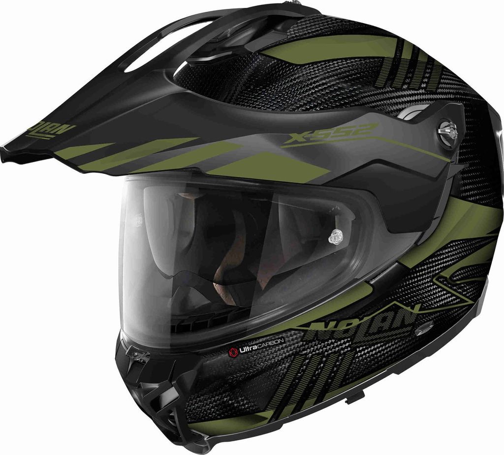 Nolan X-552 Ultra Carbon Wingsuit N-Com Helm, schwarz matt/grün, 2XL (64)