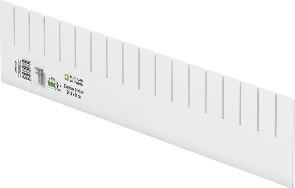 Surplus Systems Abtrenner für Eurobox 55,4 x 10 cm weiß