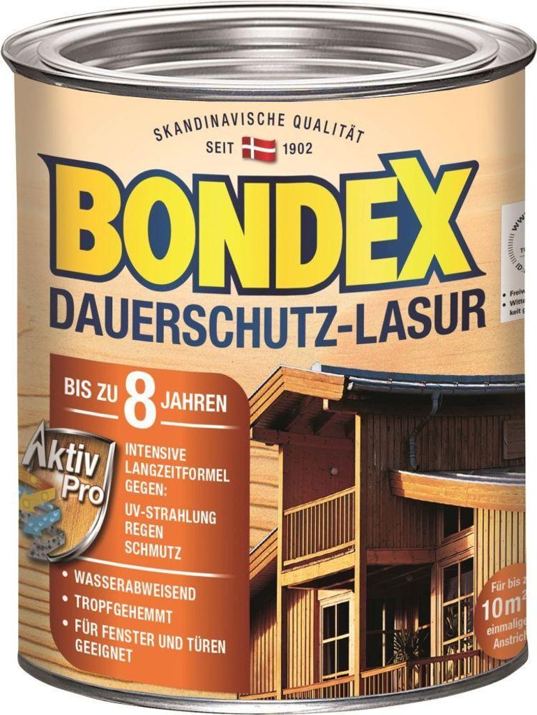 Bondex Dauerschutz Lasur 750 ml eiche hell Produktbild 