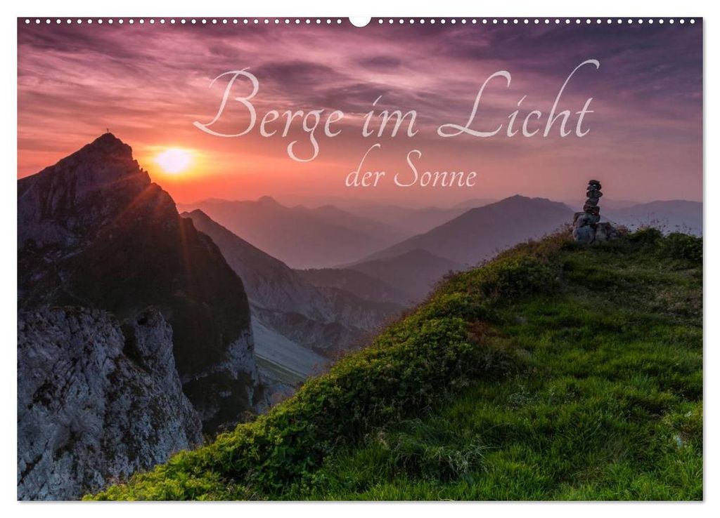 Berge im Licht der Sonne (Wandkalender 2027 DIN A2 quer), CALVENDO Monatskalender