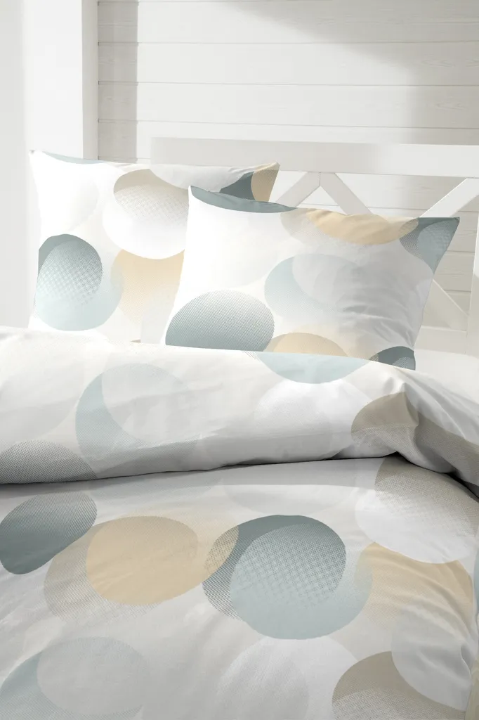 Housse de Couette Percale 135x200 cm Primera Design Géométrique Olive - 3
