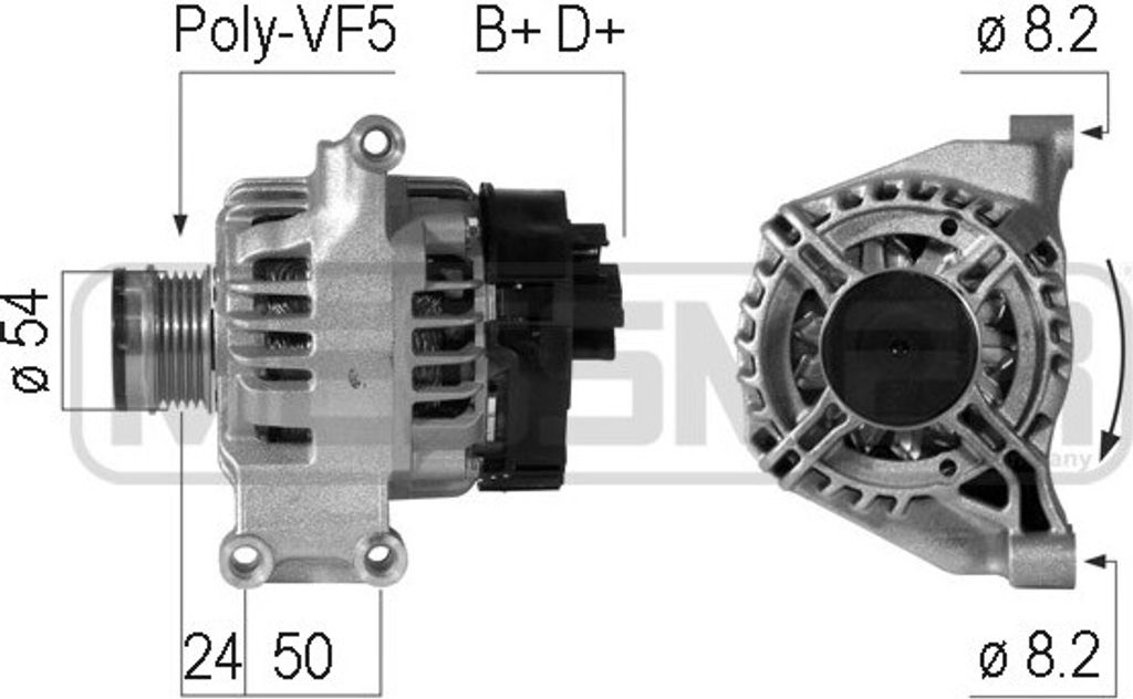 ERA 210739A Lichtmaschine Generator LiMa 120A 14V für FIAT 500 (312) GRANDE PUNTO (199) 500 C (312) PUNTO EVO (199) PUNTO (199) Panda Schrägheck