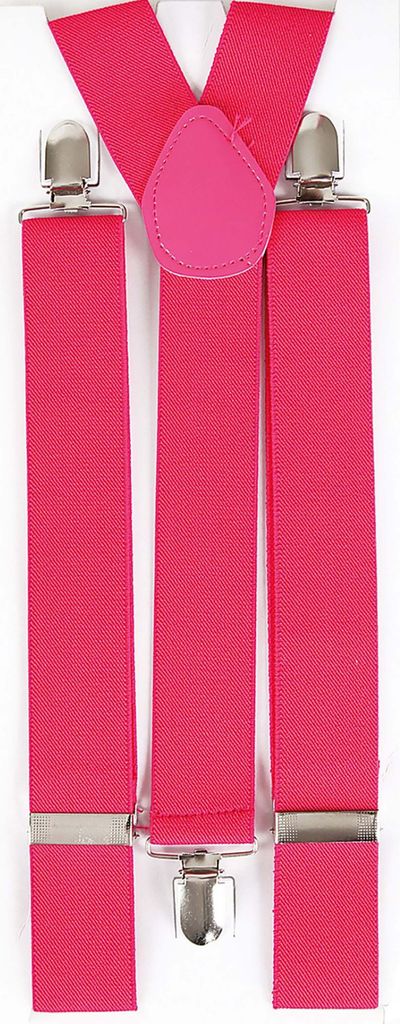 Orlob Hosenträger, Y-Rückenstütze, Erwachsener, Uni, Pink