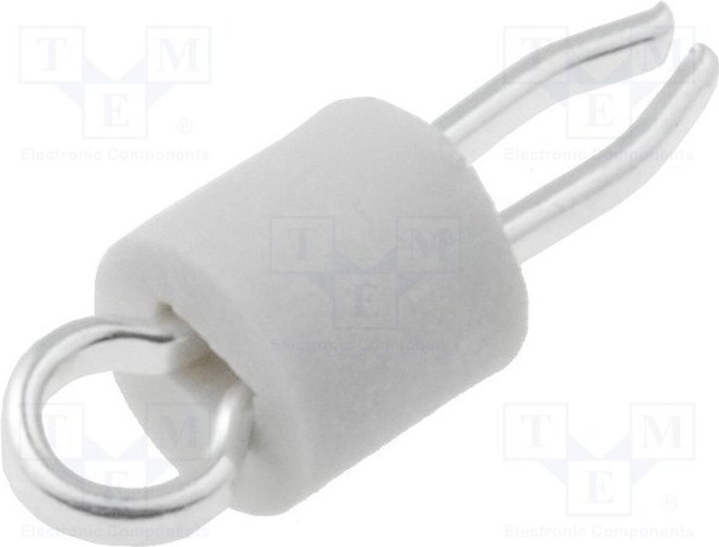 10x Mess 3,18mm 5007 Laborsteckverbinder - sonstige Montage: weiss