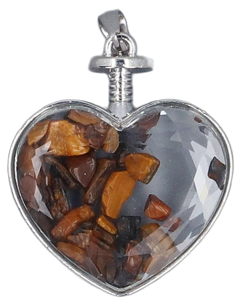 Herzförmige Mini-Glasflasche, dekorative Wunschflasche für Partys, Hochzeiten und als Tischdekoration, Tigerauge